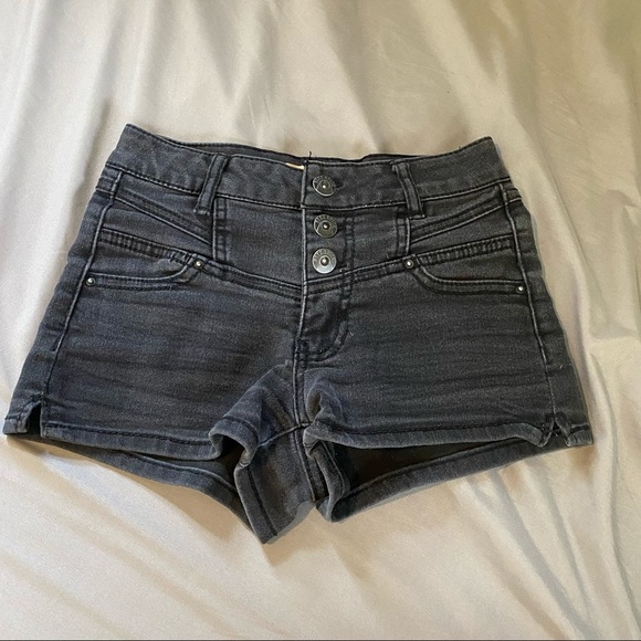 PacSun Pants - BUTTON UP BLACK SHORTS